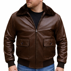 Mens Aviator Flight Bomber Leather Oversized Vintage Jackets