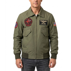 Tom Cruise Top Gun G1 Green Bomber Cotton Jacket