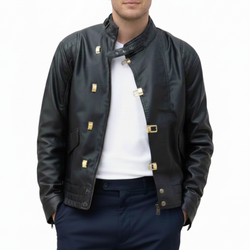 Mens Akira Kaneda Black Leather Jacket