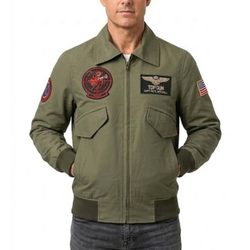 Tom Cruise Top Gun G1 Green Bomber Cotton Jacket