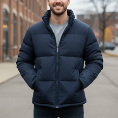 Men's Parachute Puffer Quilted Bomber Winter Jackets