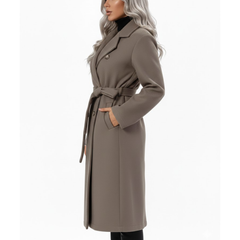 Doubel Breasted Premium Wool Overcoat For Women