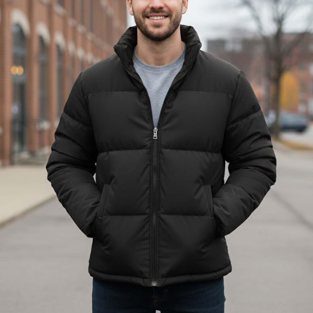 Men's Parchute Puffer Quilted Bomber Winter Jackets