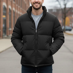 Men's Parachute Puffer Quilted Bomber Winter Jackets