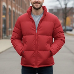 Men's Parachute Puffer Quilted Bomber Winter Jackets