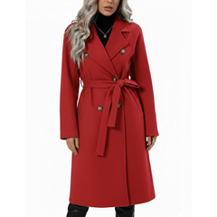 Doubel Breasted Premium Wool Overcoat For Women