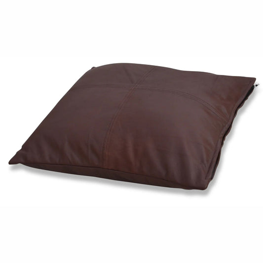 Brown Soft Lamb Leather Comfort Pillow Cushion Cover