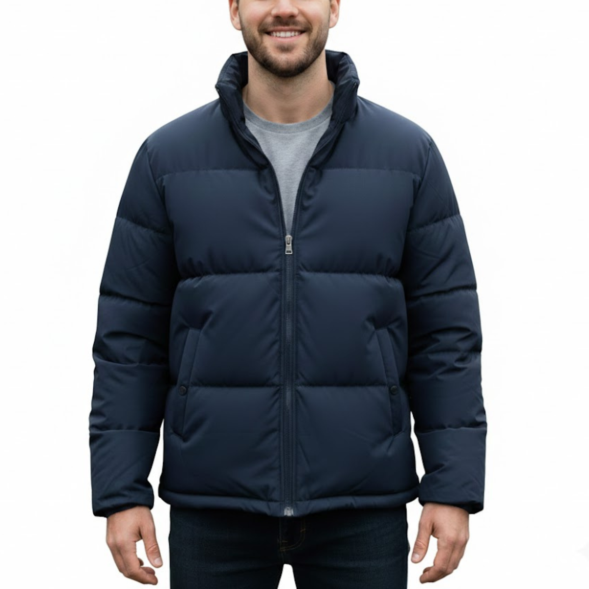 Men's Parachute Puffer Quilted Bomber Winter Jackets