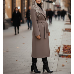 Doubel Breasted Premium Wool Overcoat For Women