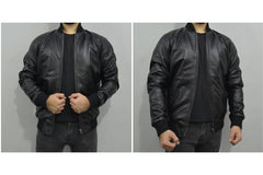 Men's Baseball Letterman Varsity Genuine Leather Bomber Jacket