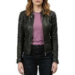 Zombieland 2 Emma Stone Wichita Krista Black Leather Jacket