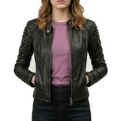 Zombieland 2 Emma Stone Wichita Krista Black Leather Jacket