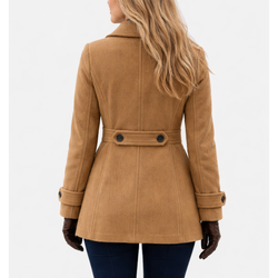 Women's Double Breasted Wool Lapel Style Peacoats