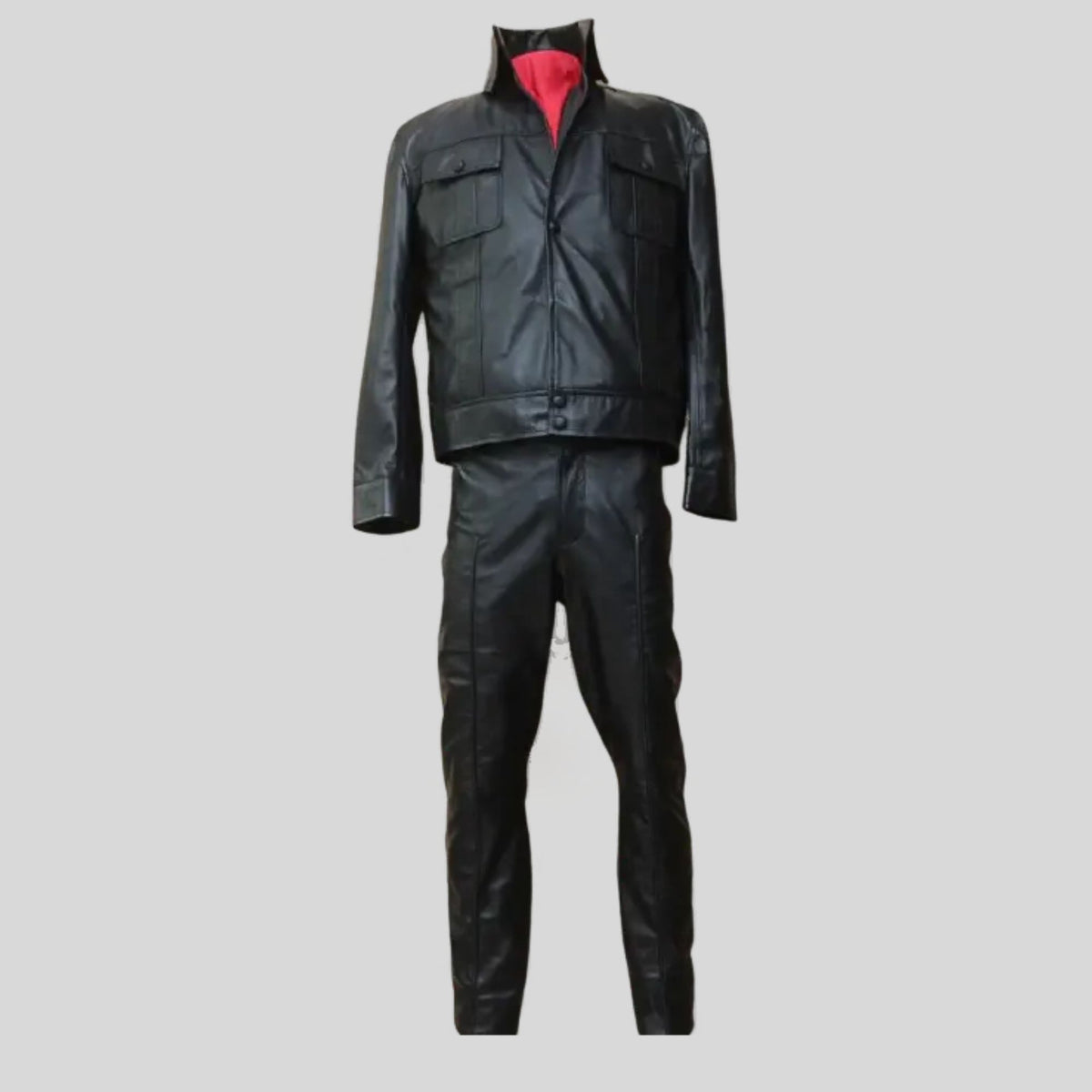 ELVIS Presley 1968 American singer comeback special Black leather Suit Jacket/Pant