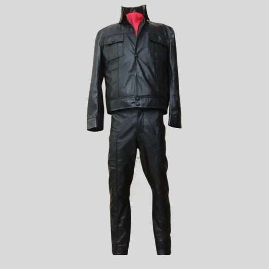 ELVIS Presley 1968 American singer comeback special Black leather Suit Jacket/Pant