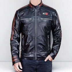 Mass Effect N7 3 Game Commander Shepard Leather Jacket