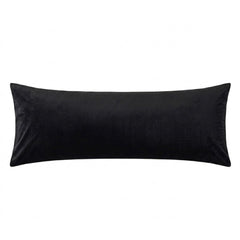 Black rectangular pillow on a white background