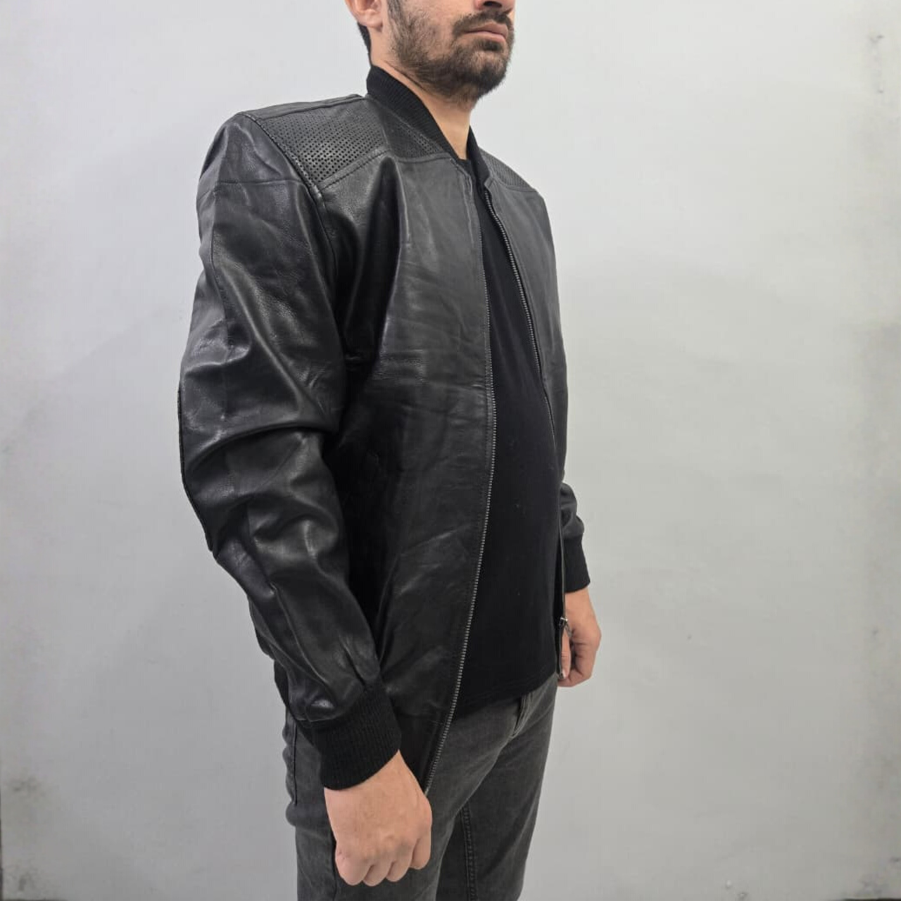 Men's Baseball Letterman Varsity Genuine Leather Bomber Jacket