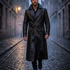 Eric Draven The Crow Leather Coat | Genuine Men Black Long Trench Coat