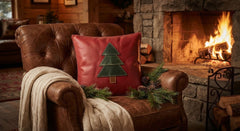 Minimalist Christmas Tree Winter Cushion Cover – Holiday Decor