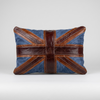 Cracked Leather Union Jack Pillow Cover – British Flag Design