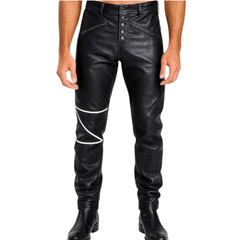 Lee Brandon The Crow Movie Real Leather Draven Erick Black Coplay Costume Trouser Pant