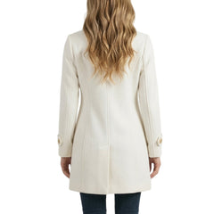 Women’s Winter Outerwear Pan Collar Mid-Thigh Single Breasted Overcoat