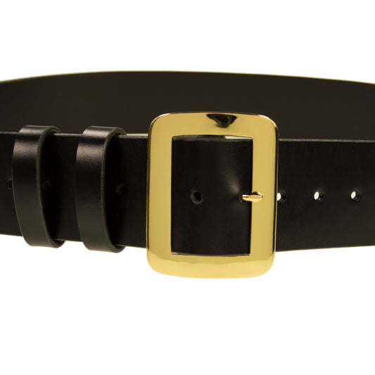 Leather Santa Claus Belt With Brass Clip