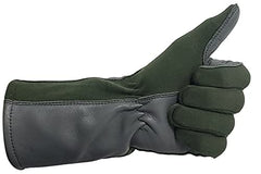 Nomex Military Flight Gloves Olive Drab | Genuine Leather Pilot & Aviator Gloves
