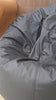 Large Genuine Leather Bean Bag Chair Cover | Round Gaming Lounge Seat