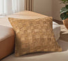Premium Suede Leather Woven Cushion Cover - Basketweave Pillow Case