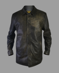 Supernatural Dean Winchester Jensen Ackles Distressed Jungle Leather Car Coat Jacket