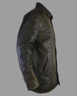 Supernatural Dean Winchester Jensen Ackles Distressed Jungle Leather Car Coat Jacket