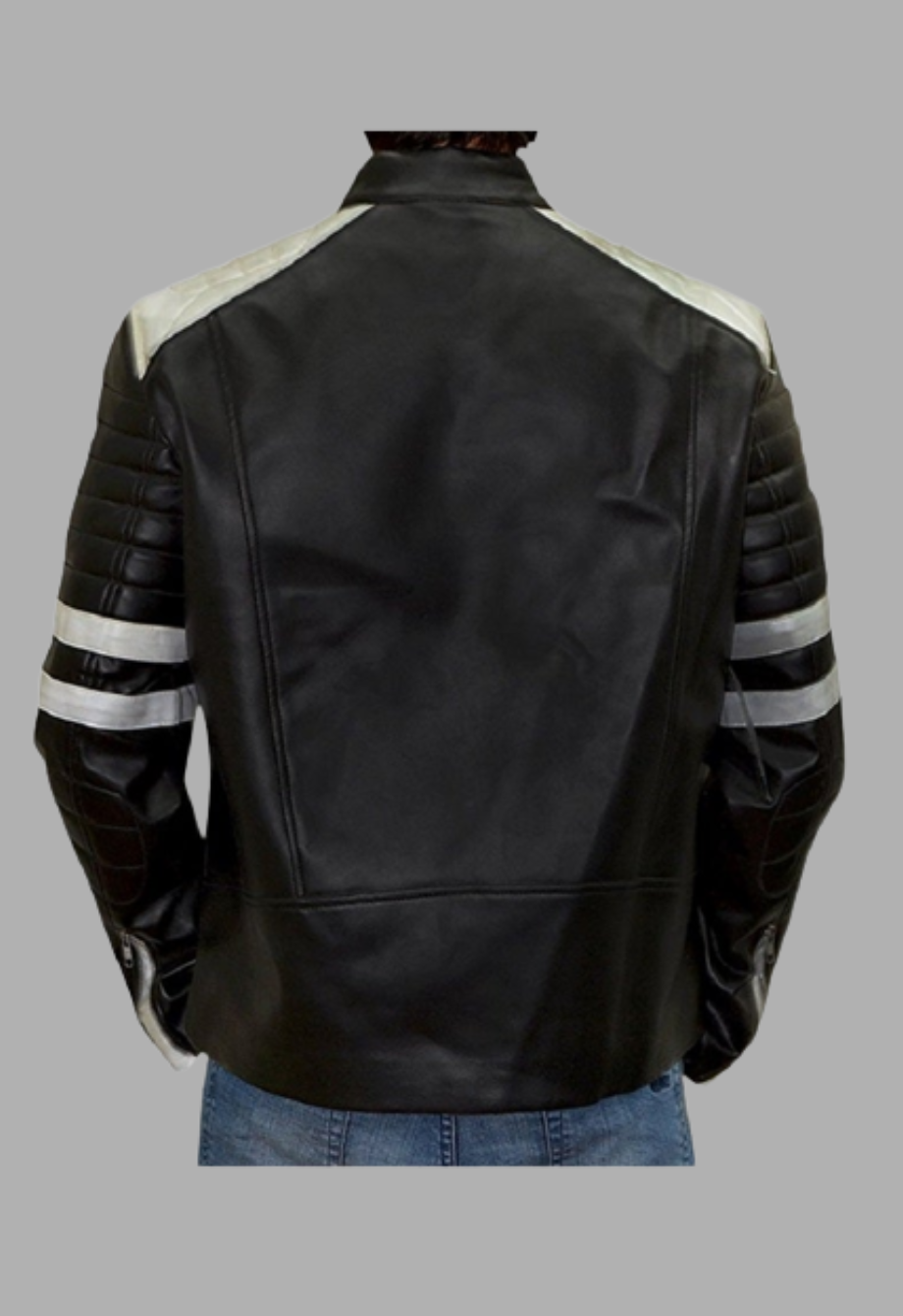 Fight Club Hybrid Mayhem Tyler Durden Brad Pitt Leather Jacket