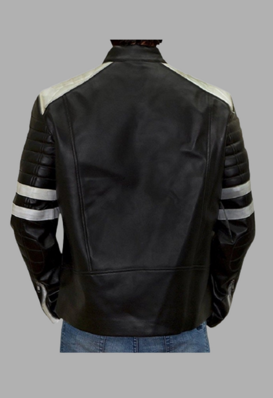 Fight Club Hybrid Mayhem Tyler Durden Brad Pitt Leather Jacket