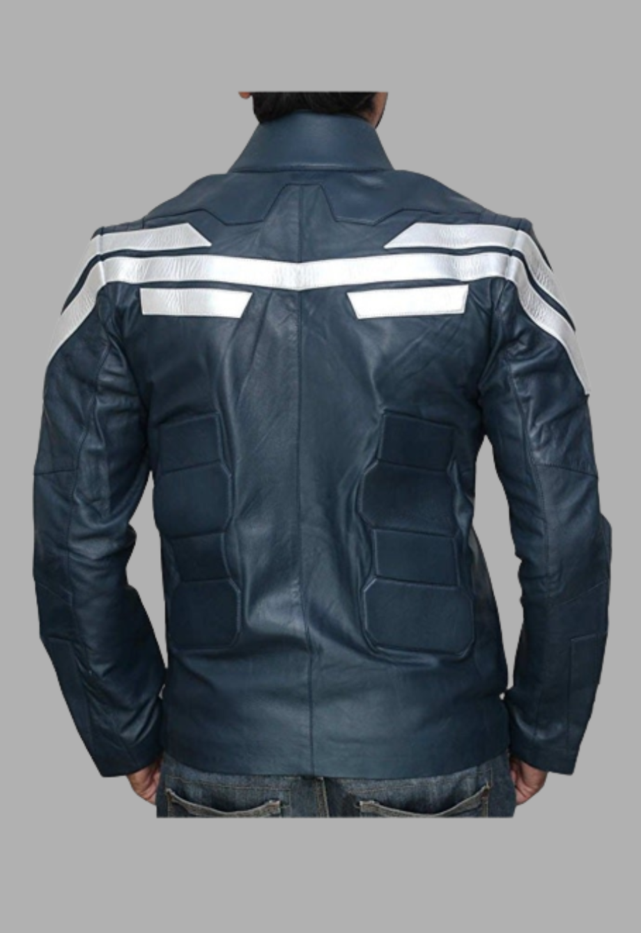 Soldier Captain Winter Star Logo Genuine Leather Jacket