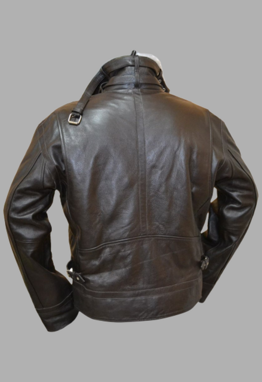 Mens Aviator Vintage Brown Leather Jacket
