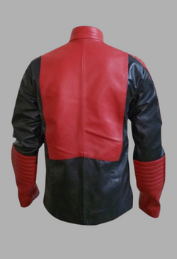 Men's Red Cafe Racer Cosplay Costume Leather Jacket