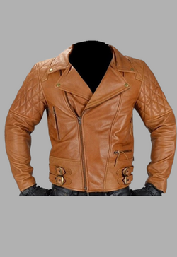 Biker Motorcycle Quilted Designer Leather Jacket