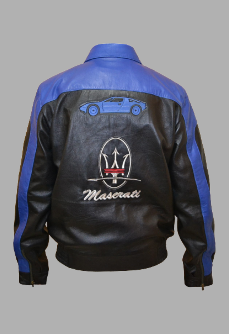 Mens Classic Designer Racer Brown Leather Jacket