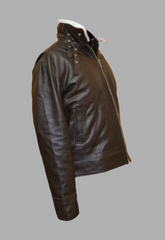 Mens Aviator Vintage Brown Leather Jacket