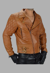 Biker Motorcycle Quilted Designer Leather Jacket