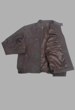 Mens Designer America Civil War Distressed Brown Captain Leather Jacket