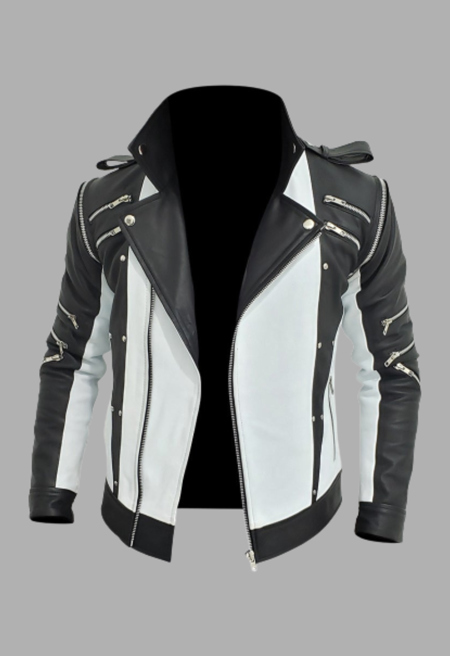 Black and deals white designer jacket