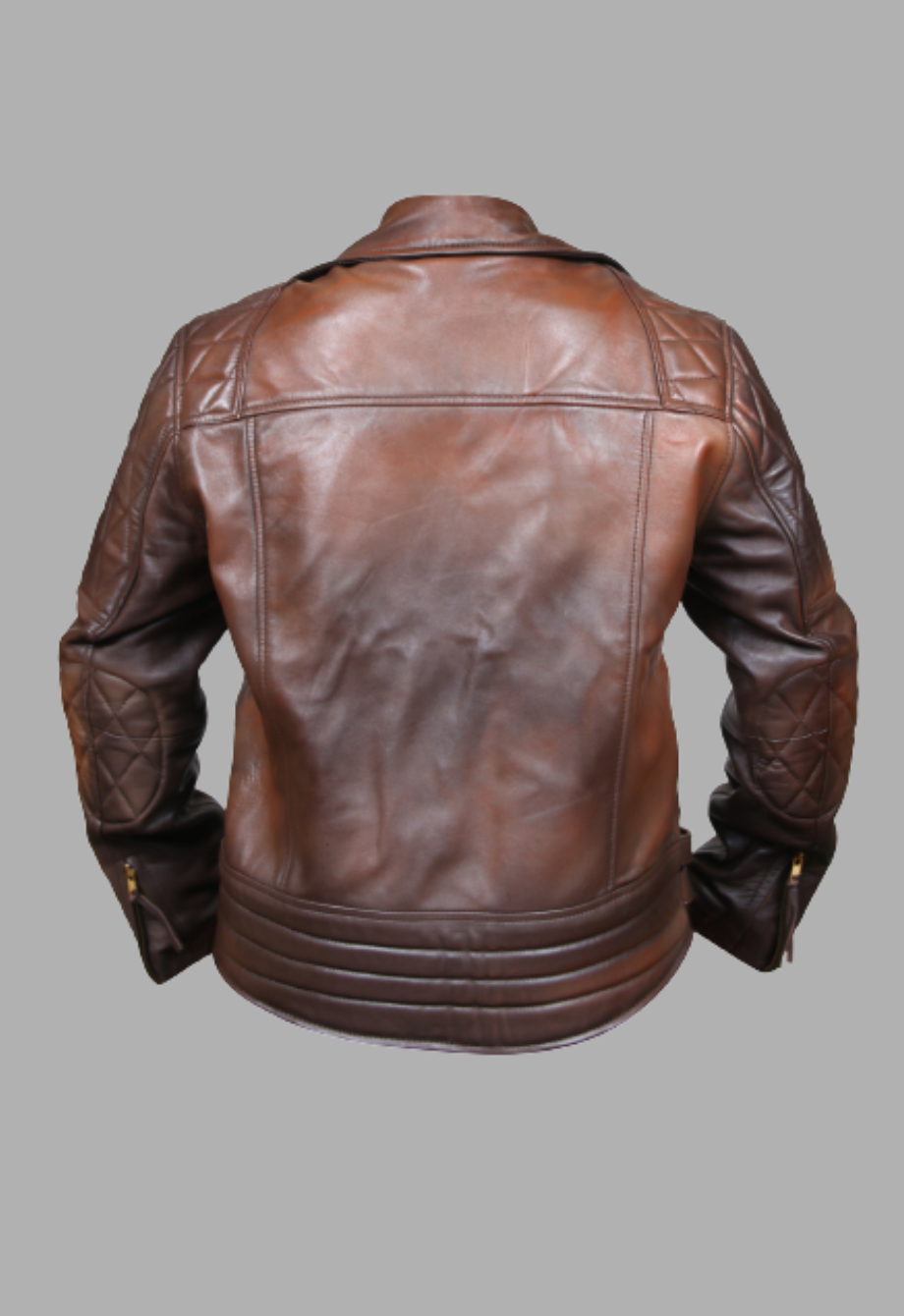 Men's Casual Signature Diamond Lambskin Leather Jacket-Vintage