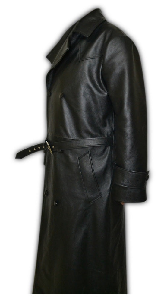 Buffy The Vampire Slayer Spike Trench Long Leather Coat - SouthBeachLeather