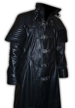 Hugh Jackman Van Helsing Black Leather Long Trench Coat