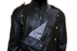 Mens Leather Imperial Military Royal Trench Long Coat