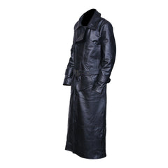 World War 1 R.F.C. Black Leather Flying Long Coat