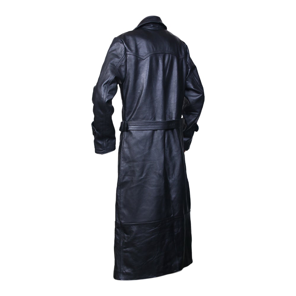 World War 1 R.F.C. Black Leather Flying Long Coat – South Beach Leather